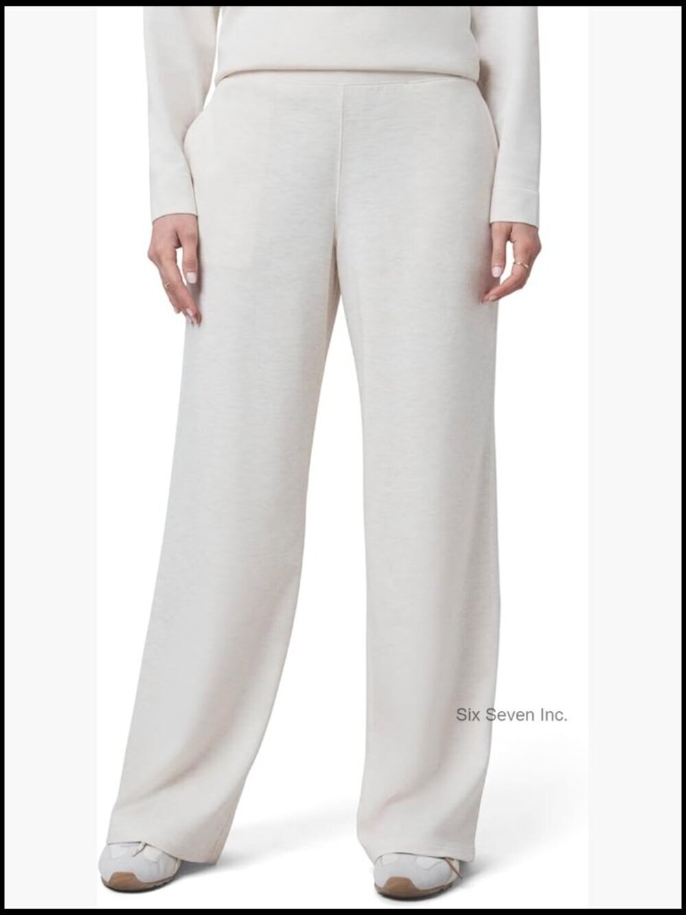 Wide Leg Pull-On Pant - Casual Interlock Knit